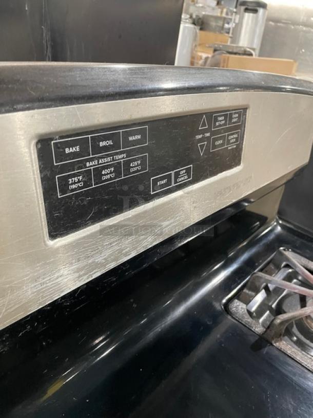 Amana Commercial Stainless Steel/Black Powder Coated Natural Gas Powered 4 Burner Range/Oven Combo! With Wire Oven Racks! - Image 7 of 10