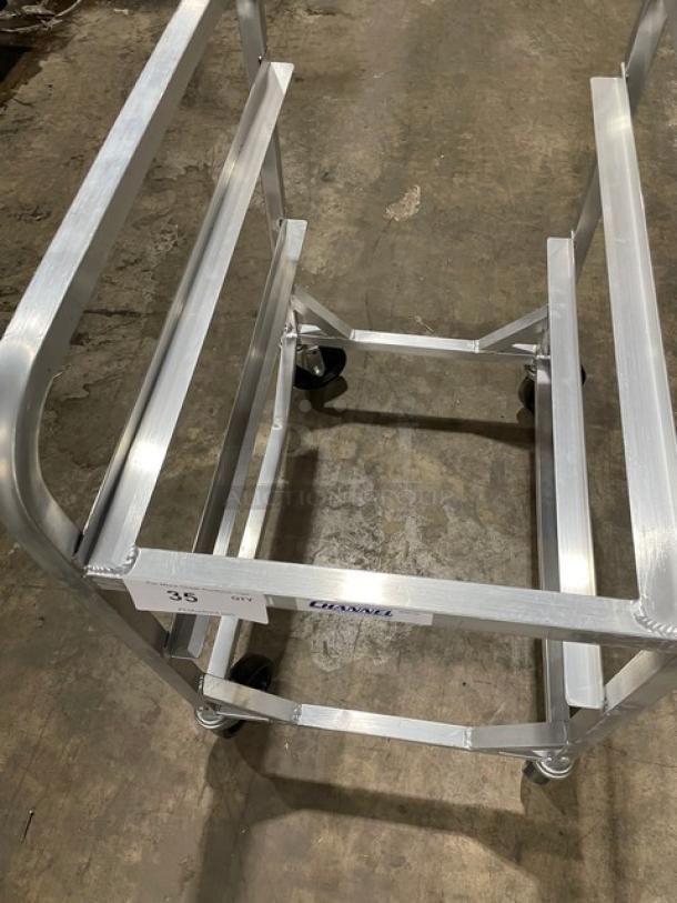 Channel Commercial Stainless-Steel Heavy-Duty Equipment Cart! With Lower Pan Holding Slides! On Casters! - Image 4 of 6