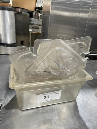 Lot Of Commercial Clear Polycarbonate Food Pan & Lids! ALL ONE MONEY!