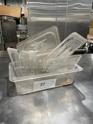 Lot Of Commercial Clear Polycarbonate Food Pan & Lids! ALL ONE MONEY!
