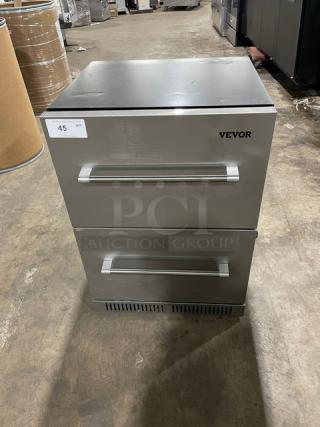 Vevor Commercial Stainless Steel 2-Drawer Undercounter/Built-In Refrigerator! Model: BC-145A1EQ! 115V!