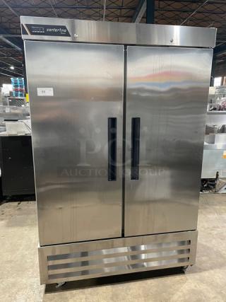 Traulsen! 2020! Late Model! Centerline Series Commercial Stainless Steel Solid 2 Door Reach In Refrigerator! Model: CLBM-49R-FS SN: 21E02961! 115V 1 Phase! On Casters!