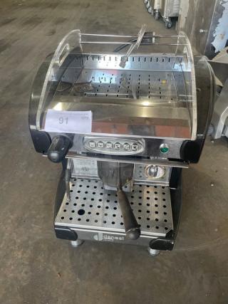 BFC Danesi Caffe Lira Series Commercial Stainless Steel Electric Powered Countertop Single Group Automatic Cappuccino/Espresso Coffee Machine! Model: IR1GDCE SN:100434522! 120V 1 Phase! On Legs! - Item #1183513
