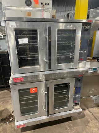 Lang Platinum Series Commercial Stainless Steel Electric Powered Double Stacked Convection Oven! With Digital Controls! With Wired Oven Racks! On Casters! 2X Your Bid Makes One Unit!