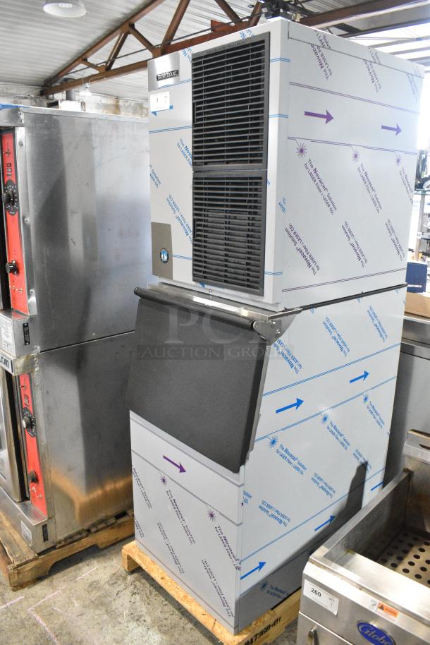 BRAND NEW! 2022 Hoshizaki KM-420MAJ Stainless Steel Commercial Ice Head on Hoshizaki B-300SF Stainless Steel Ice Bin. 115 Volts, 1 Phase. - Image 2 of 8