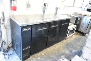 Migali C-DD72-3-HC Stainless Steel Commercial Direct Draw Kegerator w/ 2 Single Tap Towers. 115 Volts, 1 Phase. Tested and Working!