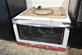 BRAND NEW SCRATCH AND DENT! Avantco 177CO46M Stainless Steel Full Size Countertop Convection Oven with Moisture Injection, 4.4 cu. ft. See Pictures for Glass Damage. 208/240 Volts, 1 Phase. - Item #1185334