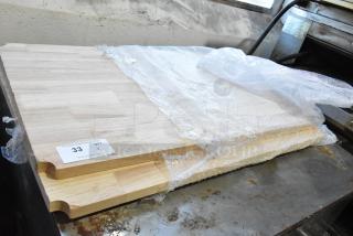 2 BRAND NEW SCRATCH AND DENT! Regency 460SI2436W Hardwood Cutting Board Insert for Wire Shelving - 24" x 36" x 1". 2 Times Your Bid!
