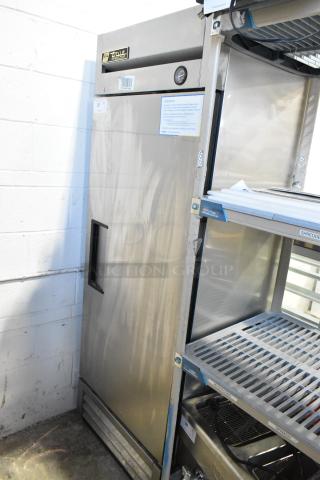 True T-19F Stainless Steel Commercial Single Door Reach In Freezer. 115 Volts, 1 Phase. Tested and Powers On But Does Not Get Cold