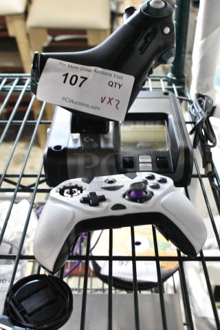 2 Various Items Including Xbox Victrix Controller and Logitech X52 Pro Flight Control System. 2 Times Your Bid!