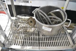 5 Various Items Including Hobart VMLH-30 30 Quart Metal Mixing Bowl, Hobart VML80 80 Quart Whisk Attachment, Hobart VMLH40 40 Quart Pastry Knife Attachment, and 2 Hobart VMLH30 30 Quart Paddle Attachment. 5 Times Your Bid!