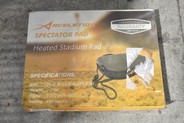 4 IN ORIGINAL BOX! Aceletide 20" Heated Spectator Plus Chair Pad. 4 Times Your Bid! - Image 2 of 8