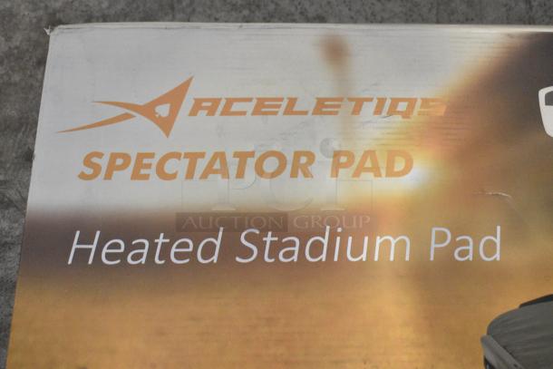 4 IN ORIGINAL BOX! Aceletide 20" Heated Spectator Plus Chair Pad. 4 Times Your Bid! - Image 3 of 8