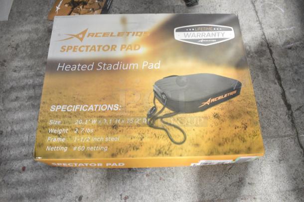 4 IN ORIGINAL BOX! Aceletide 20" Heated Spectator Plus Chair Pad. 4 Times Your Bid! - Image 2 of 8