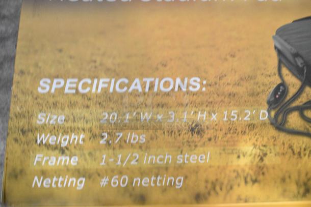 4 IN ORIGINAL BOX! Aceletide 20" Heated Spectator Plus Chair Pad. 4 Times Your Bid! - Image 4 of 8