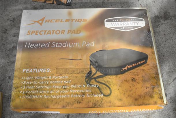 4 IN ORIGINAL BOX! Aceletide 20" Heated Spectator Plus Chair Pad. 4 Times Your Bid! - Image 2 of 8