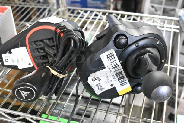 2 Various Items Including Logitech Driving Force and Thrustmaster TH8S-WW Shifter Add On. 2 Times Your Bid! - Image 1 of 5