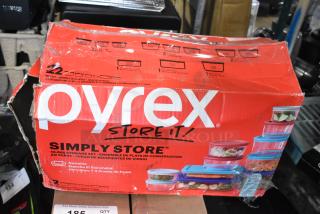 2 IN ORIGINAL BOX! Pyrex Glass Container Set. 2 Times Your Bid!