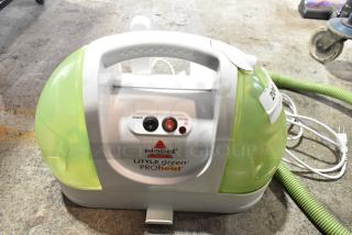Bissell 1425-7 Little Green Pro Heat Pet Deluxe Portable Carpet Cleaner and Car/Auto Detailer. 120 Volts, 1 Phase. Tested and Working!