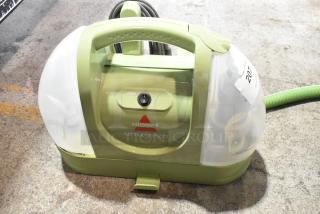 Bissell 1400B Little Green Pet Deluxe Portable Carpet Cleaner and Car/Auto Detailer. 120 Volts, 1 Phase. Tested and Working!