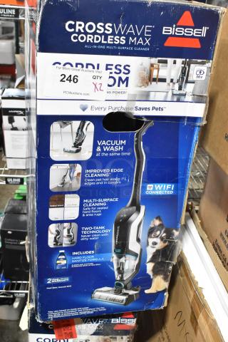 2 IN ORIGINAL BOX! Bissell Cordless Vacuum Cleaner. 120 Volts, 1 Phase. 2 Times Your Bid!