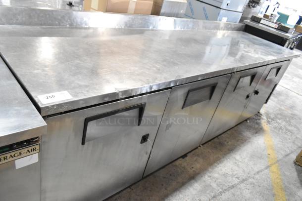 True TWT-119 Stainless Steel Commercial 4 Door Work Top Cooler on Commercial Casters. 115 Volts, 1 Phase. Tested and Working! - Image 1 of 10