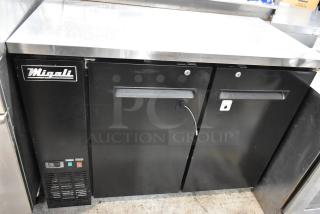 Migali C-BB48-HC Metal Commercial 2 Door Back Bar Cooler. 115 Volts, 1 Phase. Tested and Powers On But Does Not Get Cold
