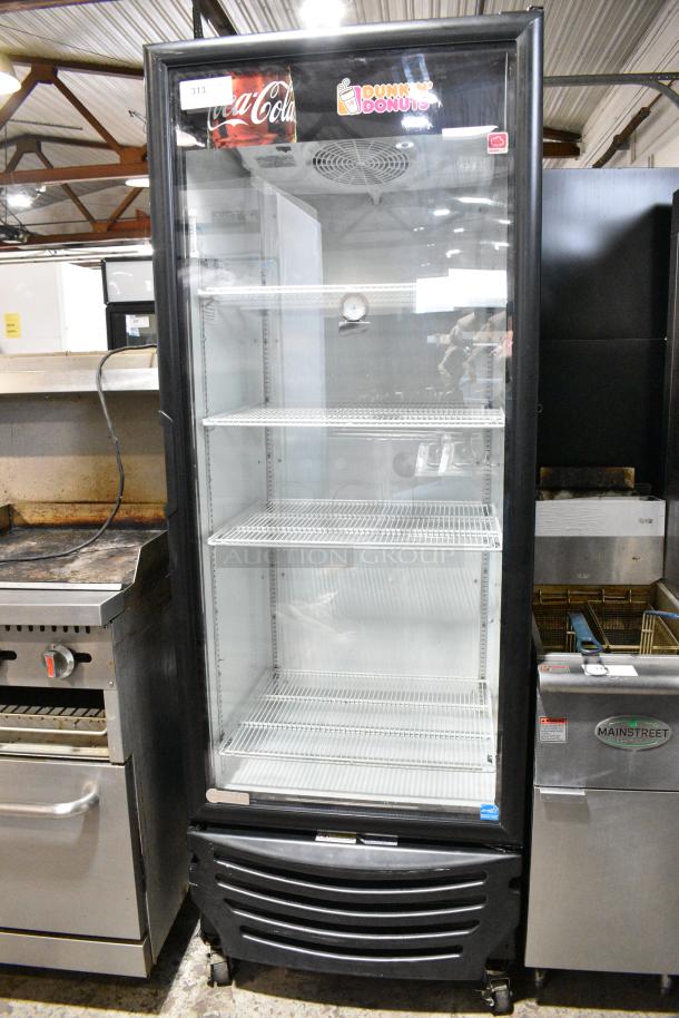 Imbera G319 Metal Commercial Single Door Reach In Cooler Merchandiser w/ Poly Coated Racks. 115 Volts, 1 Phase. Tested and Powers On But Does Not Get Cold - Image 1 of 8