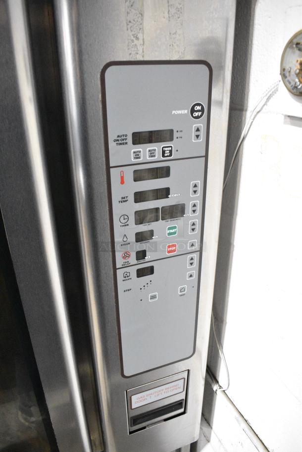 Baxter OV310G Stainless Steel Commercial Natural Gas Powered Mini Rotating Pan Rack Oven w/ Lower Pan Rack on Commercial Casters. Unit Was In Working Condition When Removed. See Pictures to See The Unit Working Before Removal. - Image 2 of 9