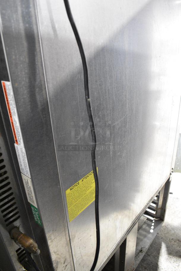 Baxter OV310G Stainless Steel Commercial Natural Gas Powered Mini Rotating Pan Rack Oven w/ Lower Pan Rack on Commercial Casters. Unit Was In Working Condition When Removed. See Pictures to See The Unit Working Before Removal. - Image 6 of 9