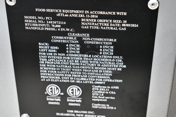 2024 Cookline PC1 Stainless Steel Commercial Floor Style Natural Gas Powered Pasta Cooker w/ 6 Metal Baskets on Commercial Casters. - Image 8 of 10
