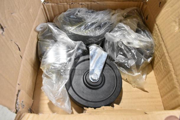 4 BRAND NEW SCRATCH AND DENT! Boxes of 4 KCS CT-5 Commercial Casters. 4 Times Your Bid! - Image 1 of 7
