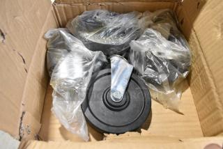 4 BRAND NEW SCRATCH AND DENT! Boxes of 4 KCS CT-5 Commercial Casters. 4 Times Your Bid!
