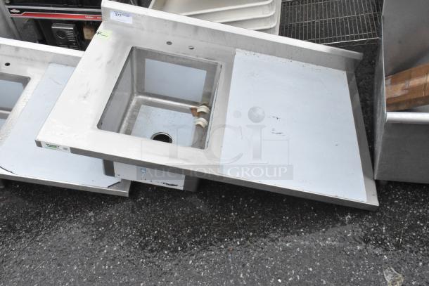 BRAND NEW SCRATCH AND DENT! Regency 600ST3048L 30" x 48" 16 Gauge Stainless Steel Work Table with Sink. No Legs. - Image 2 of 5