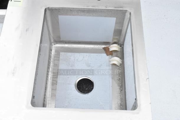 BRAND NEW SCRATCH AND DENT! Regency 600ST3048L 30" x 48" 16 Gauge Stainless Steel Work Table with Sink. No Legs. - Image 4 of 5