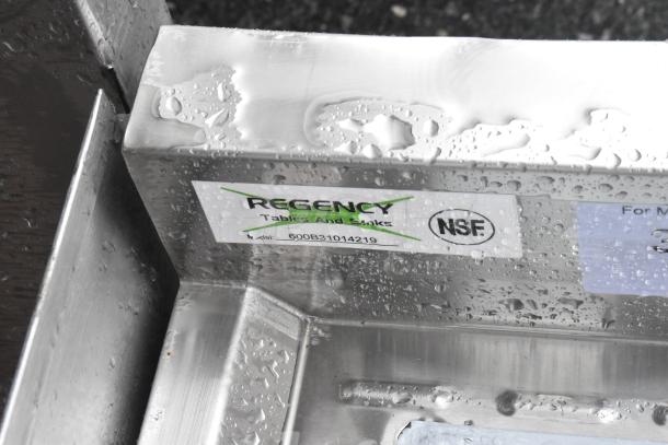BRAND NEW SCRATCH AND DENT! Regency 600B31014219 3 Bowl Underbar Sink with Two Large Drainboards - 72" x 18 3/4" - Image 6 of 6