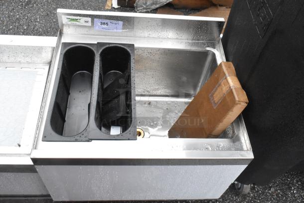 BRAND NEW SCRATCH AND DENT! Regency 600IB2124 21" x 24" Stainless Steel Underbar Ice Bin with Bottle Holders - Image 1 of 6