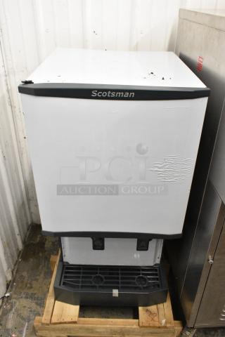 BRAND NEW SCRATCH AND DENT! 2025 Scotsman HID540A-1A Stainless Steel Commercial Countertop Ice Machine and Water Dispenser - 40 lb. Bin Storage. 115 Volts, 1 Phase. - Item #1184149