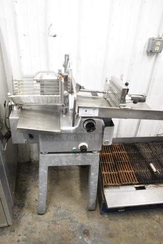 Bizerba Metal Commercial Floor Style Meat Slicer Stacker. 115 Volts, 1 Phase. - Item #1184152