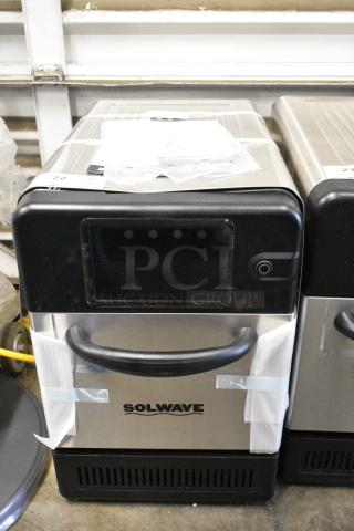 BRAND NEW SCRATCH AND DENT! 2025 Solwave 180G1RCOH Countertop Stainless Steel Rapid Cook Ventless Oven with Programmable Touchscreen Controls. 208/240 Volts, 1 Phase.