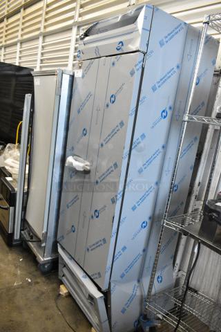 BRAND NEW SCRATCH AND DENT! Beverage Air RB19HC-1S Stainless Steel Commercial Single Door Reach In Cooler. 115 Volts, 1 Phase.