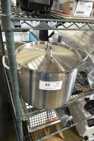 3 BRAND NEW SCRATCH AND DENT! Items Including 2 Vollrath 78740 4.25 Qt. Stainless Steel Bain Marie Pot and Vigor 473SSPOT24 SS1 Series 24 Qt. Heavy-Duty Stainless Steel Aluminum-Clad Stock Pot with Cover. 3 Times Your Bid!
