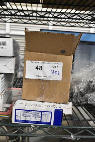 3 BRAND NEW SCRATCH AND DENT! Items Including Avantco 178HINGCFDBL Bottom Left Hinge Pivot for A, SS, and CFD Series, Avantco 970C032S Filter Drier, 1/4" Sweat Fitting, Avantco 17815350 Temperature Control. 3 Times Your Bid!