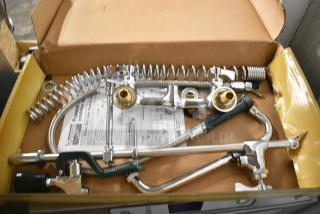 2 BRAND NEW SCRATCH AND DENT! 75B17108WL Krowne Royal Series 17-108WL 1.15 GPM Wall-Mount Pre-Rinse Faucet with 8" Centers. 2 Times Your Bid!