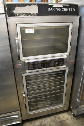 Nu Vu SUB-123 Stainless Steel Commercial Electric Powered Oven Proofer on Commercial Casters. 120/208 Volts, 3 Phase.