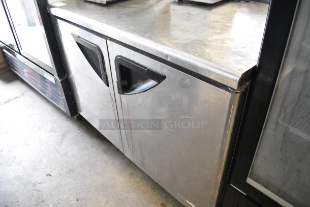 Turbo Air TUR-48SD Stainless Steel Commercial 2 Door Undercounter Cooler on Commercial Casters. 115 Volts, 1 Phase. Tested and Working! - Image 3 of 8