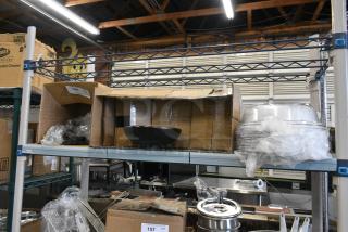 ALL ONE MONEY! Tier Lot of Various Items Including Black Ceramic Bowls and Clear Dome Covers.