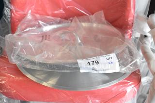 2 BRAND NEW SCRATCH AND DENT! Metal Round Lids. 2 Times Your Bid!