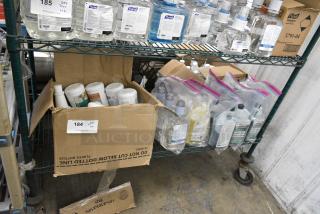 ALL ONE MONEY! Tier Lot of Various Cleaner Including Fresh and Clean Acid Cleaner, Betco Daily Scrub, Diversey Heavy Duty Floor Cleaner.