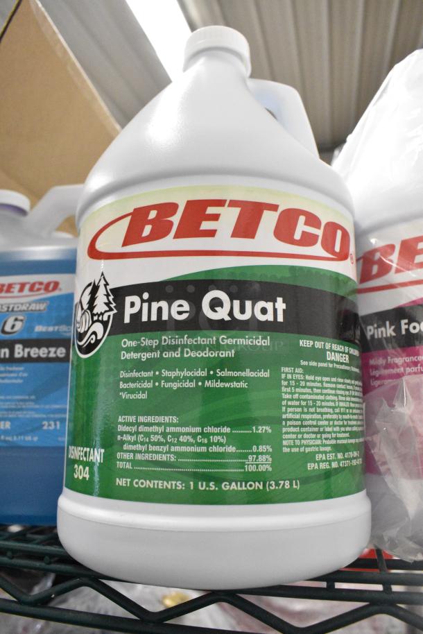 ALL ONE MONEY! Tier Lot of Various Cleaner Including Brighton Citrus Ginger Foam Hand Hair and Showerwash, Diversey Virex Disinfectant Cleaner, Diversey Oxivir Disinfectant, Betco Ocean Breeze, Betco Pine Quat, Betco Foaming Skin Cleaner - Image 9 of 10